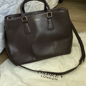 OSPREY Dark Brown Leather Bag